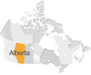 click to view map and aerial view of Alberta